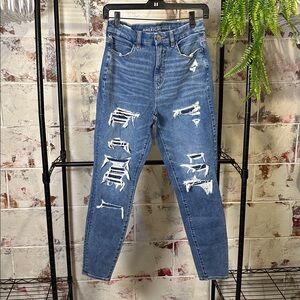 Women’s Distressed American Eagle Curvy Hi-Rise Jeggings